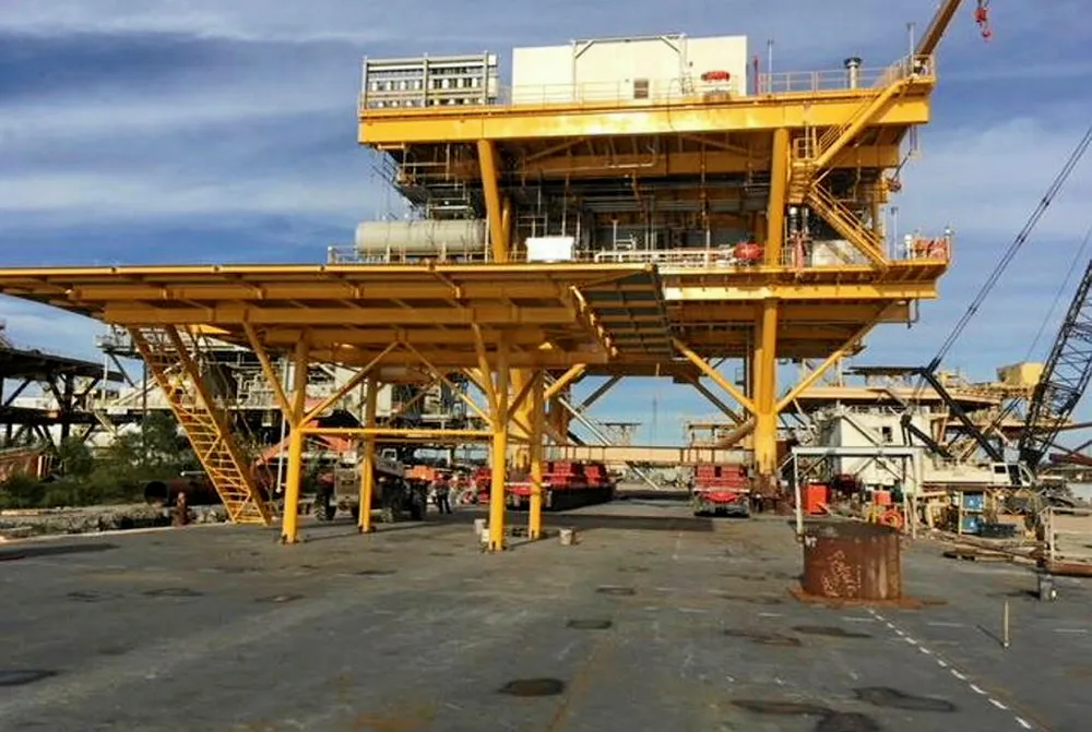 Hummer Project: the four pile deck modification – Main Pass 270 “B” production platform