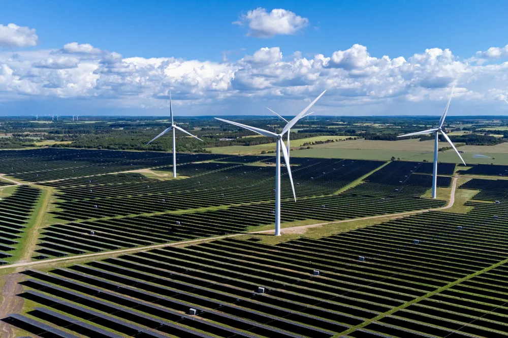 A large wind and solar farm in northern Denmark.