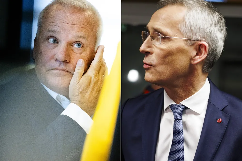 Anders Opedal (t.v.) skal selv møte Donald Trumps økonomiske rådgiver. Finansminister Jens Stoltenberg møtte samme mann forrige uke, og skaffet møte til Equinor-sjefen.