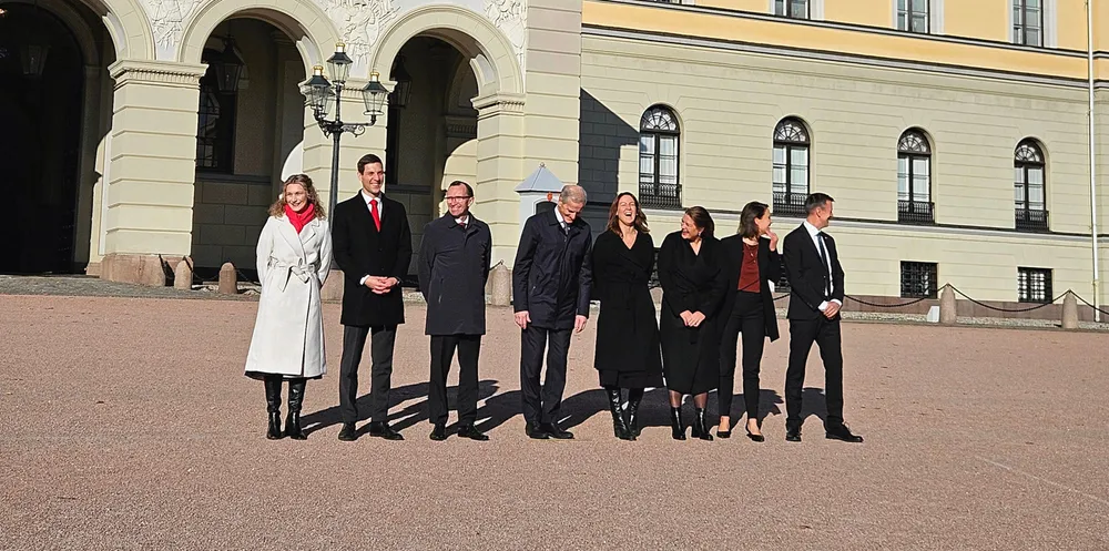De nye statsrådene ble presentert mandag. Her presenteres Cecilie Myrseth som ny fiskeriminister.