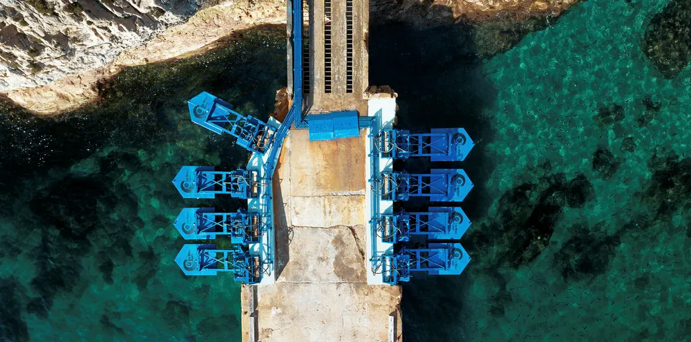 EcoWave wave power generator in Gibraltar