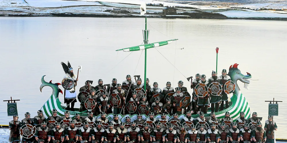 Viking celebration on the Shetland Islands
