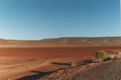 Nothing but dust: here in the South Australia desert