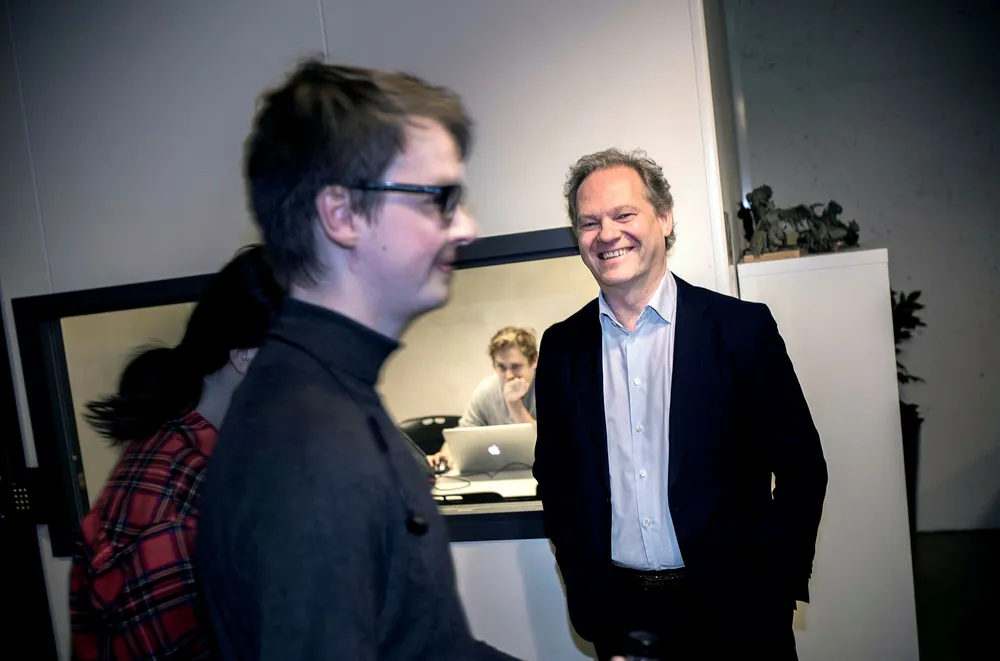 Lars Erik Torjussen har på drøyt to år nær doblet antall studenter ved den private fag- og høyskolen Noroff. Foto: Tomm Wilgaard Christiansen