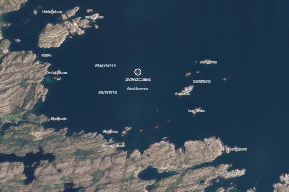 Emilsen Havbruk's Harbakholmen site is located in Trondelag county, in central Norway