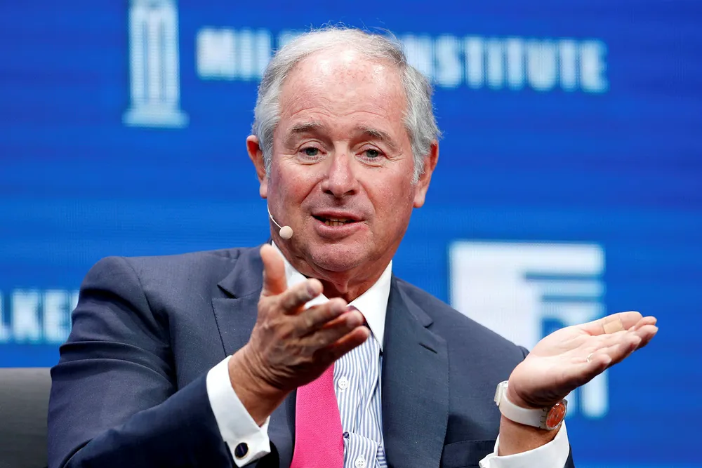 Toppsjef Stephen Schwarzman i Blackstone Group, som via selskapet GSO Capital Partners selger seg videre ned i Norske Skog. Foto: LUCY NICHOLSON/NTB Scanpix