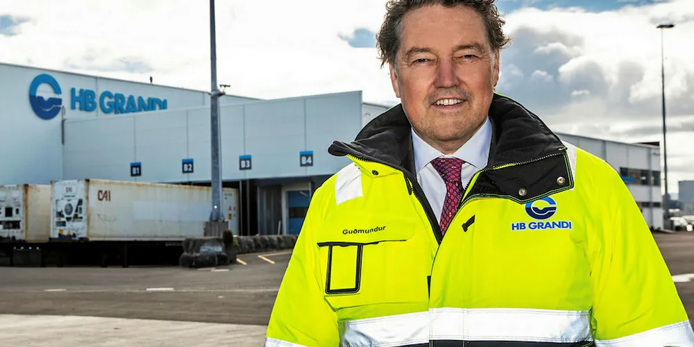 Guðmundur Kristjánsson at the HB Grandi site at the Reykjavík Harbour.