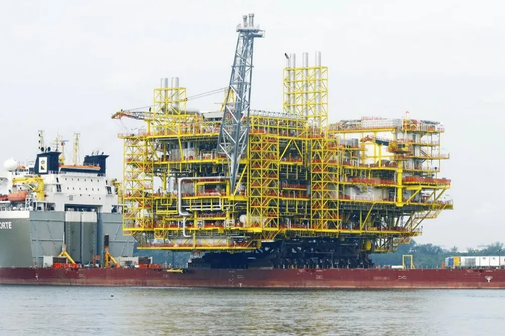 The Bokor Phase 3 central processing platform sails away from MMHE in August 2020.