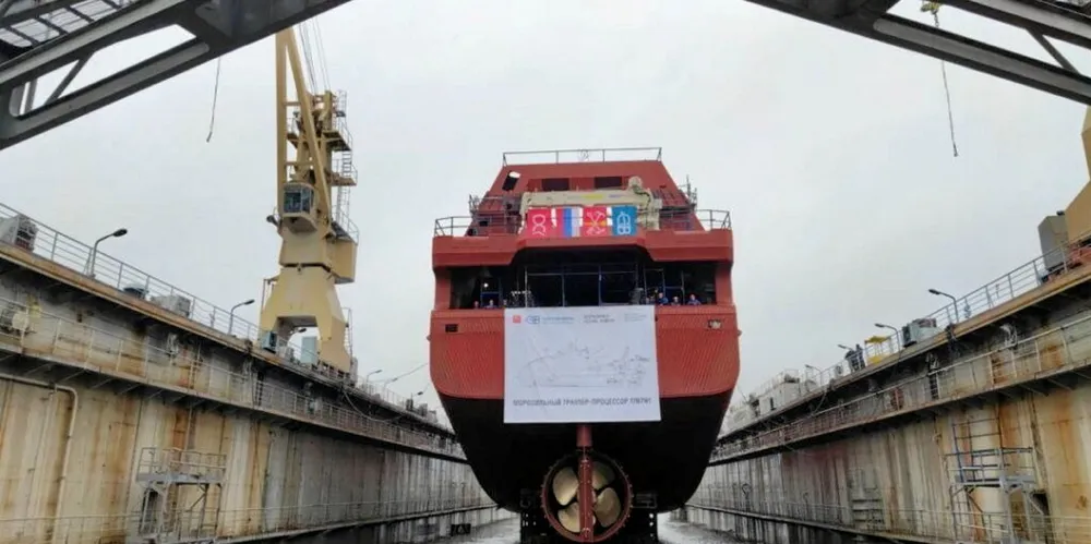 The Kapitan Tuzov is the fifth in a series of 10 factory trawlers ordered by Norebo at Severnaya Verf through the state investment quota program.