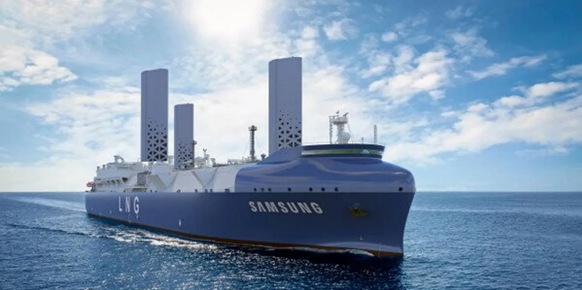 Samsung Heavy Industries unveils wind-assisted LNG carrier design