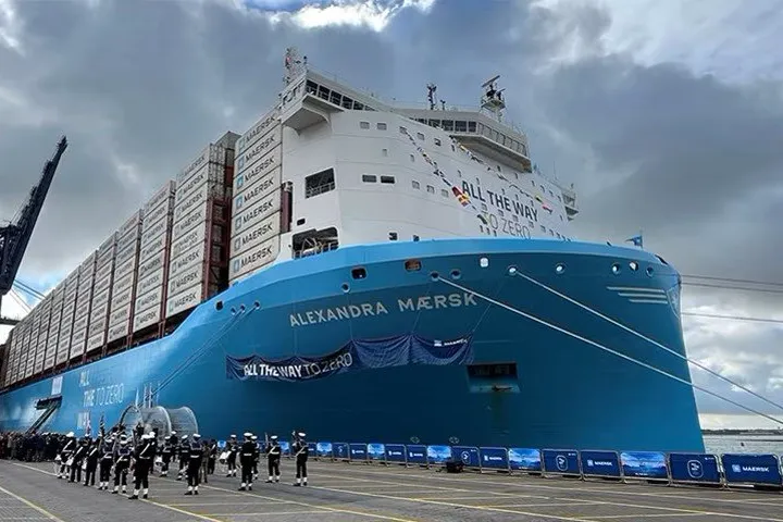 The Alexandra Maersk, one of the shipping giant's methanol dual-fuel container ships