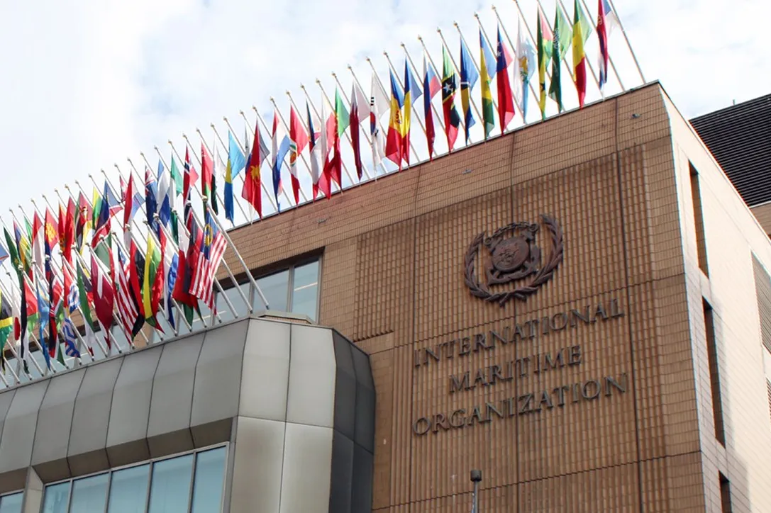 Flags outside the International Maritime Organization headquarters in London