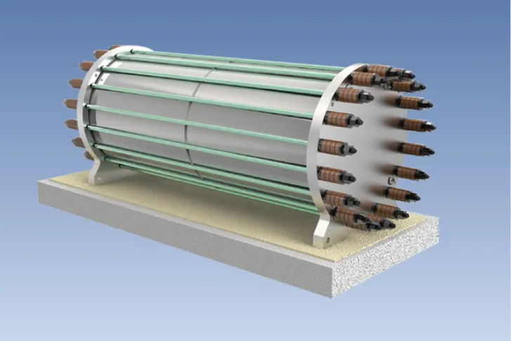 A rendering of a Guofu alkaline electrolyser.