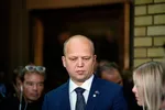 Finansminister Trygve Slagsvold Vedum under fremleggelse av statsbudsjettet 2023 på Stortinget.