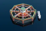 Illustrasjon av havmerden Smart Fish Farm som Salmar vil plassere offshore i Norskehavet.