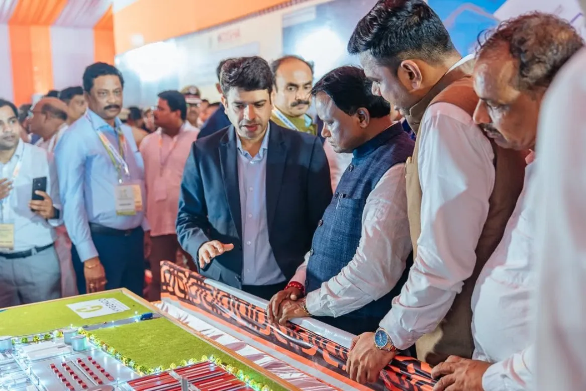 Odisha's chief minister Mohan Charan Majhi leads the groundbreaking ceremony for the green ammonia plant
