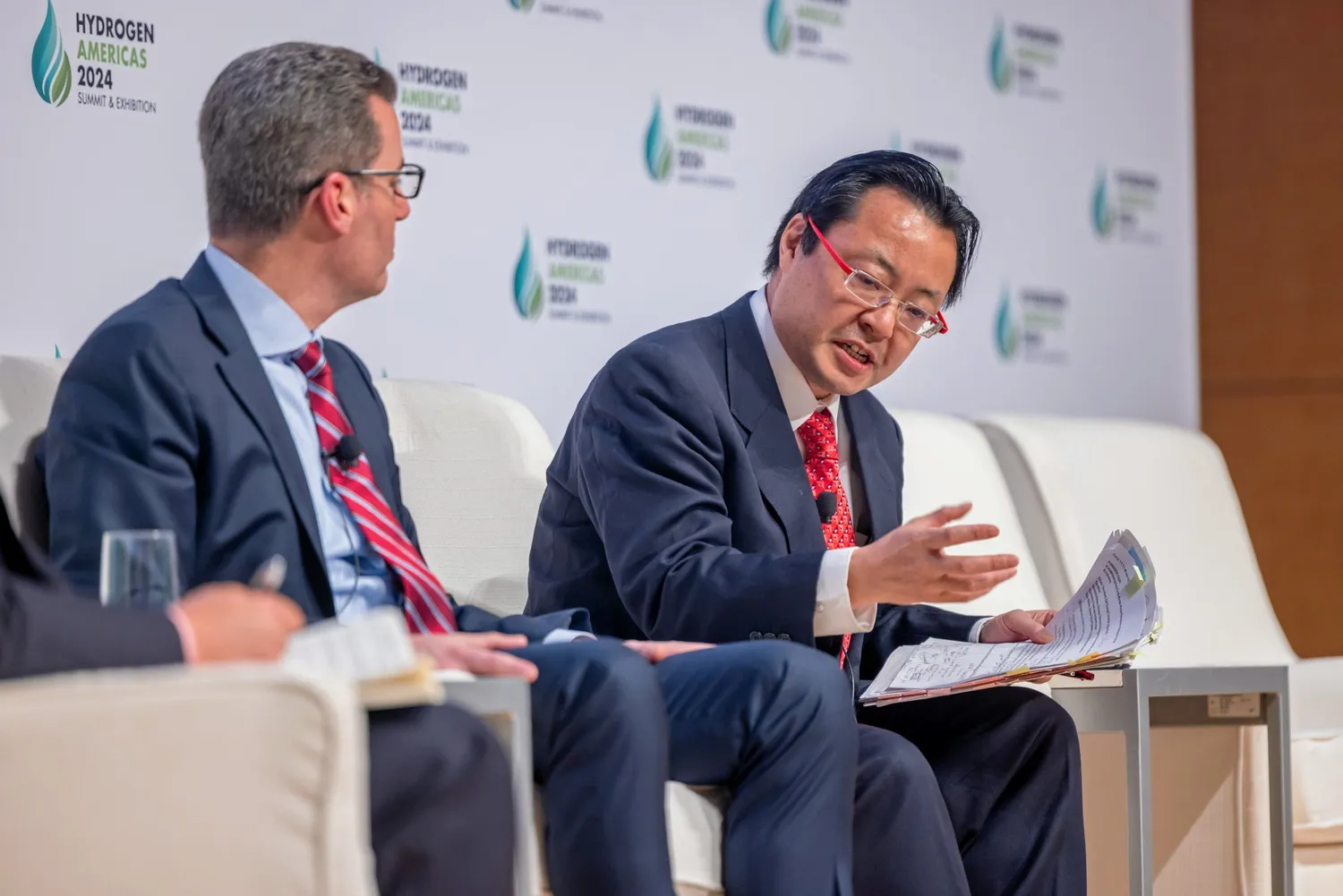 Shinichi Kihara on stage at the Hydrogen Americas Summit in Washington DC last year