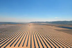 A huge solar farm in Mexico.