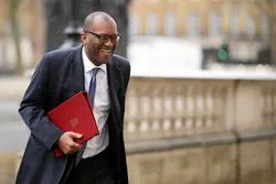 Energy Secretary Kwasi Kwarteng arriving for a meeting at the Cabinet Office in central London.
