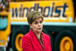 Scotland's First Minister Nicola Sturgeon visits the turbine installation company, Windhoist in Irvine, as she hails ScotWind outcome.