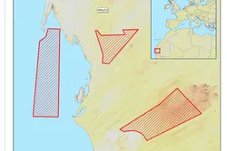 The three exclusive development zones granted to the Nour project by the Mauritanian government.