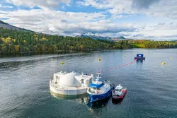 Innsett av fisk i Egget høsten 2022.