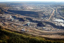 Aerial file photo of tar sands production facility near Fort McMurray, Alberta, Canada